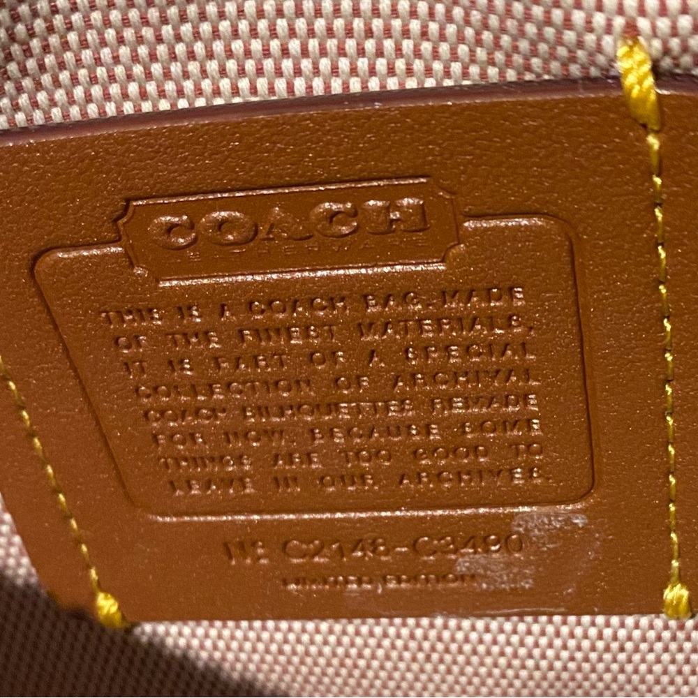 NWT Coach Swinger 20 Quilting Nappa Leather C3490 Brass Rouge Pink - Picture 10 of 11
